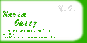 maria opitz business card